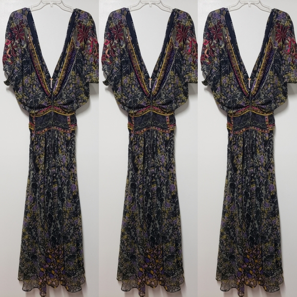 Free People Furnished Floral Maxi Dress Si… - Picture 4 of 10